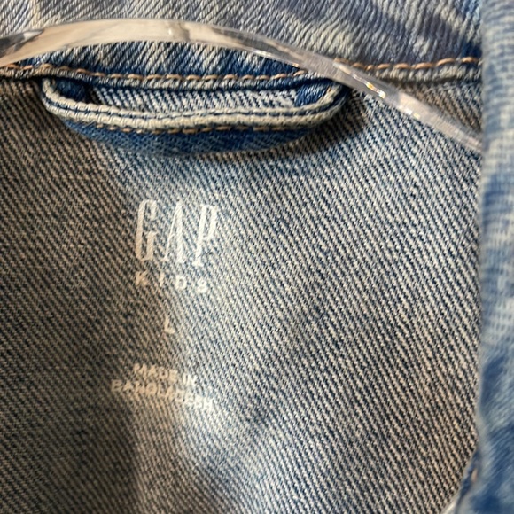 Gap Girls kids size large denim jacket stone washed - Picture 9 of 11